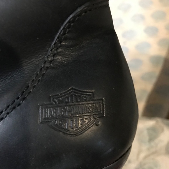 Harley-Davidson Genuine Leather Ruched Heeled Knee High Boots Women's Size 6.5 - Picture 6 of 7